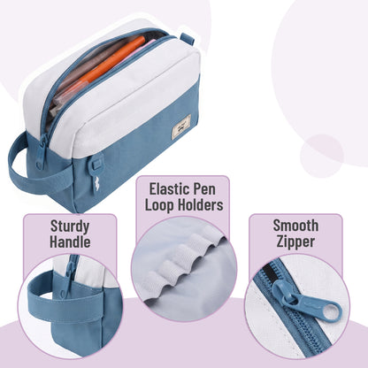 Mr. Pen- Large Capacity Pencil Case, Blue, Large Pencil Pouch