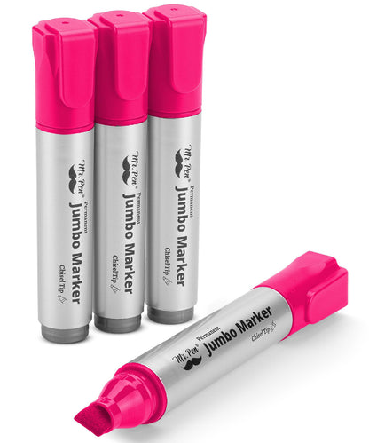 Mr. Pen- Jumbo Permanent Markers, 4 Pack, Pink, Large, Chisel Tip, Huge Poster Markers Jumbo
