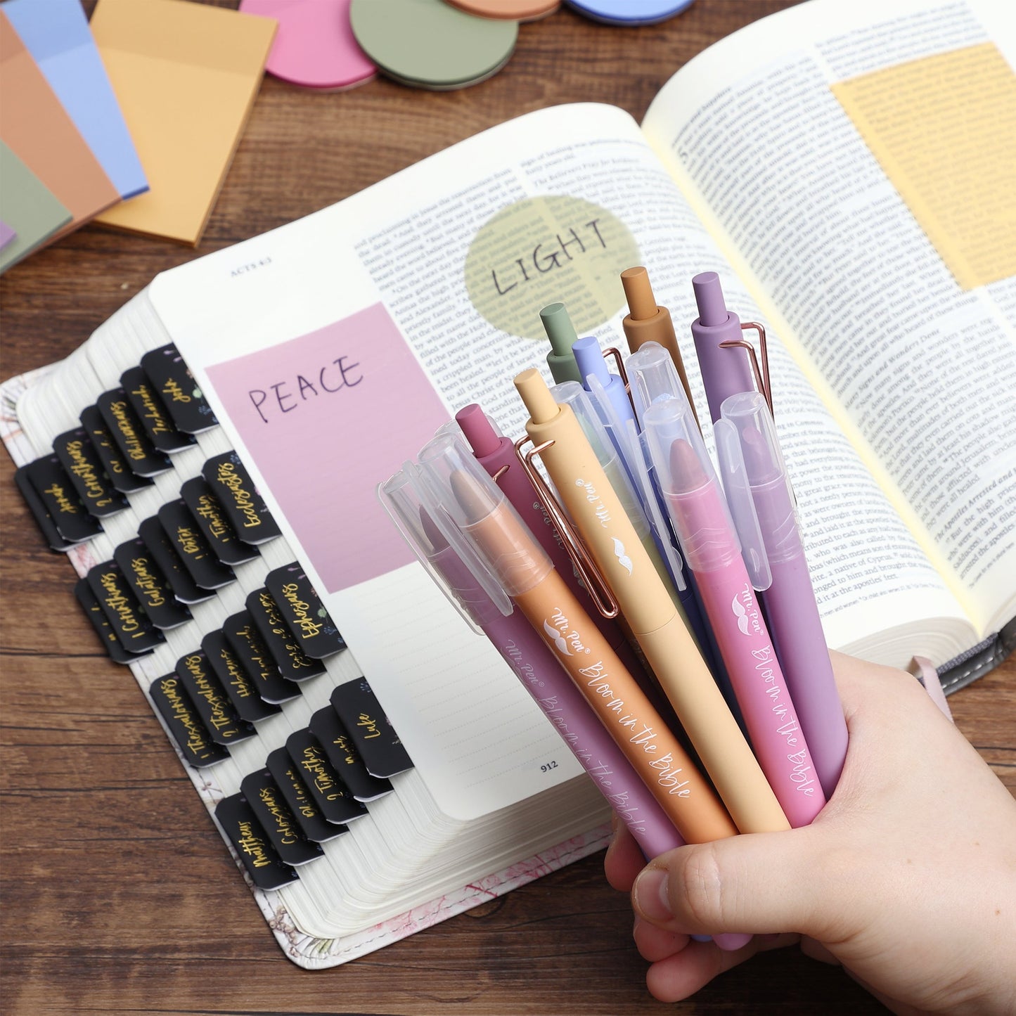 Mr. Pen – Bloom in the Bible Journaling Kit, Bible Journaling Gift Set with Highlighters, Pens, Stickers, Tabs & More