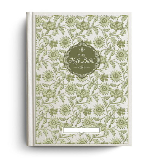 Garden Tapestry Custom Notetaking Bible with Name Plate