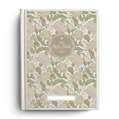 Peony Meadow Custom Notetaking Bible with Name Plate