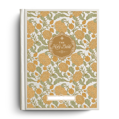 Peony Meadow Custom Notetaking Bible with Name Plate