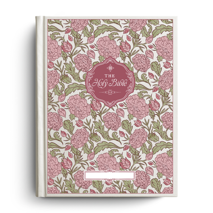 Peony Meadow Custom Notetaking Bible with Name Plate