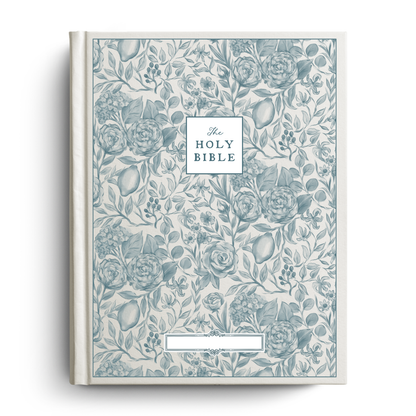 Floral Citrus Custom Notetaking Bible with Name Plate