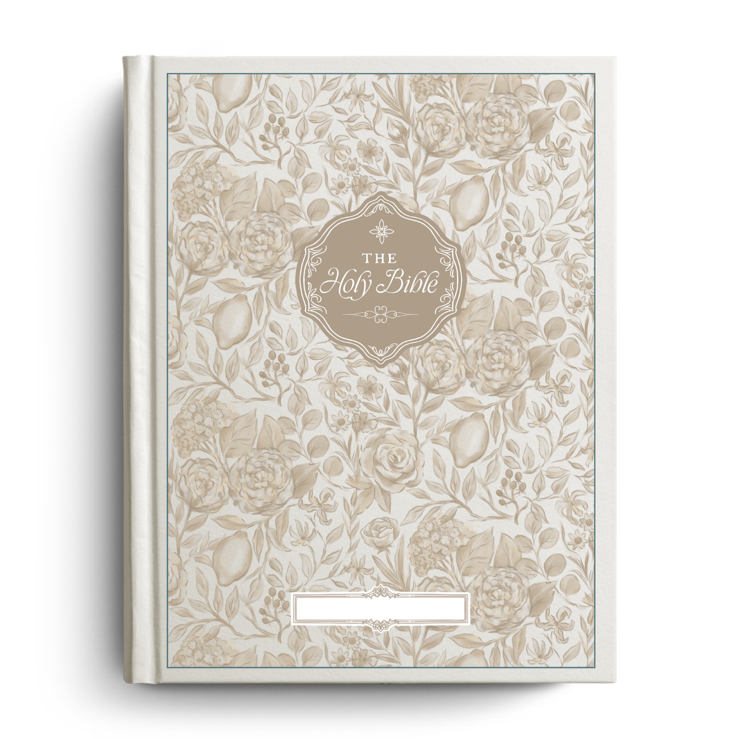 Floral Citrus Custom Notetaking Bible with Name Plate
