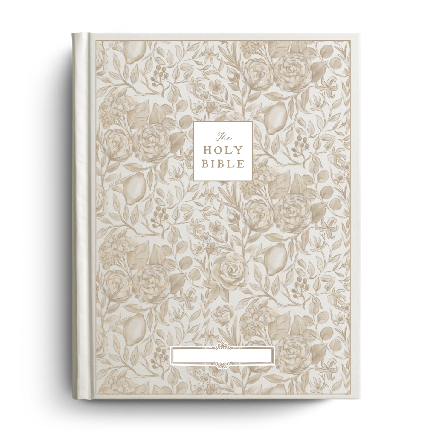 Floral Citrus Custom Notetaking Bible with Name Plate