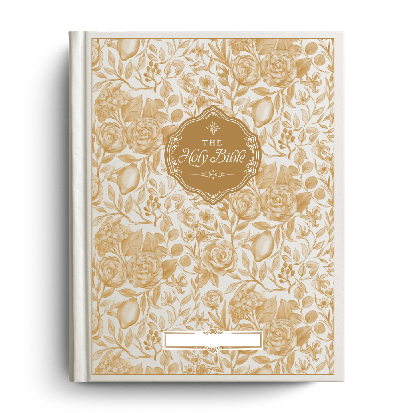 Floral Citrus Custom Notetaking Bible with Name Plate