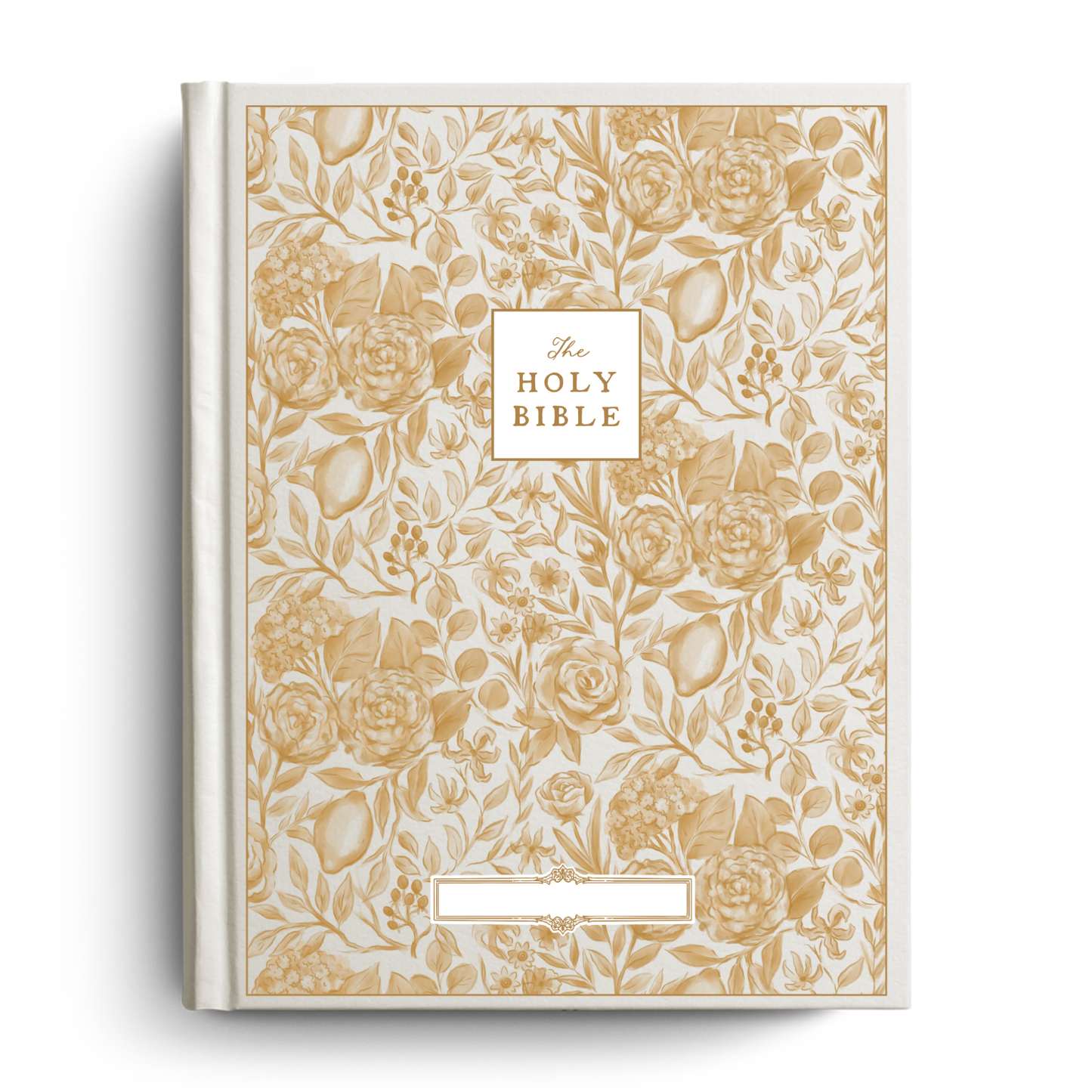 Floral Citrus Custom Notetaking Bible with Name Plate