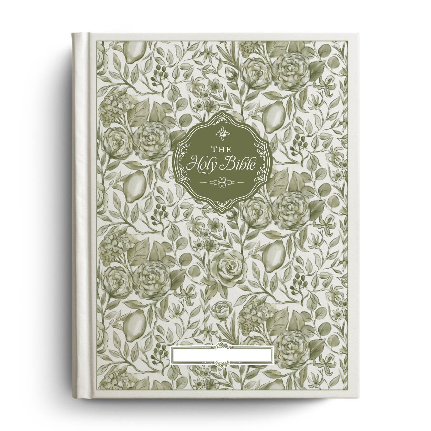 Floral Citrus Custom Notetaking Bible with Name Plate