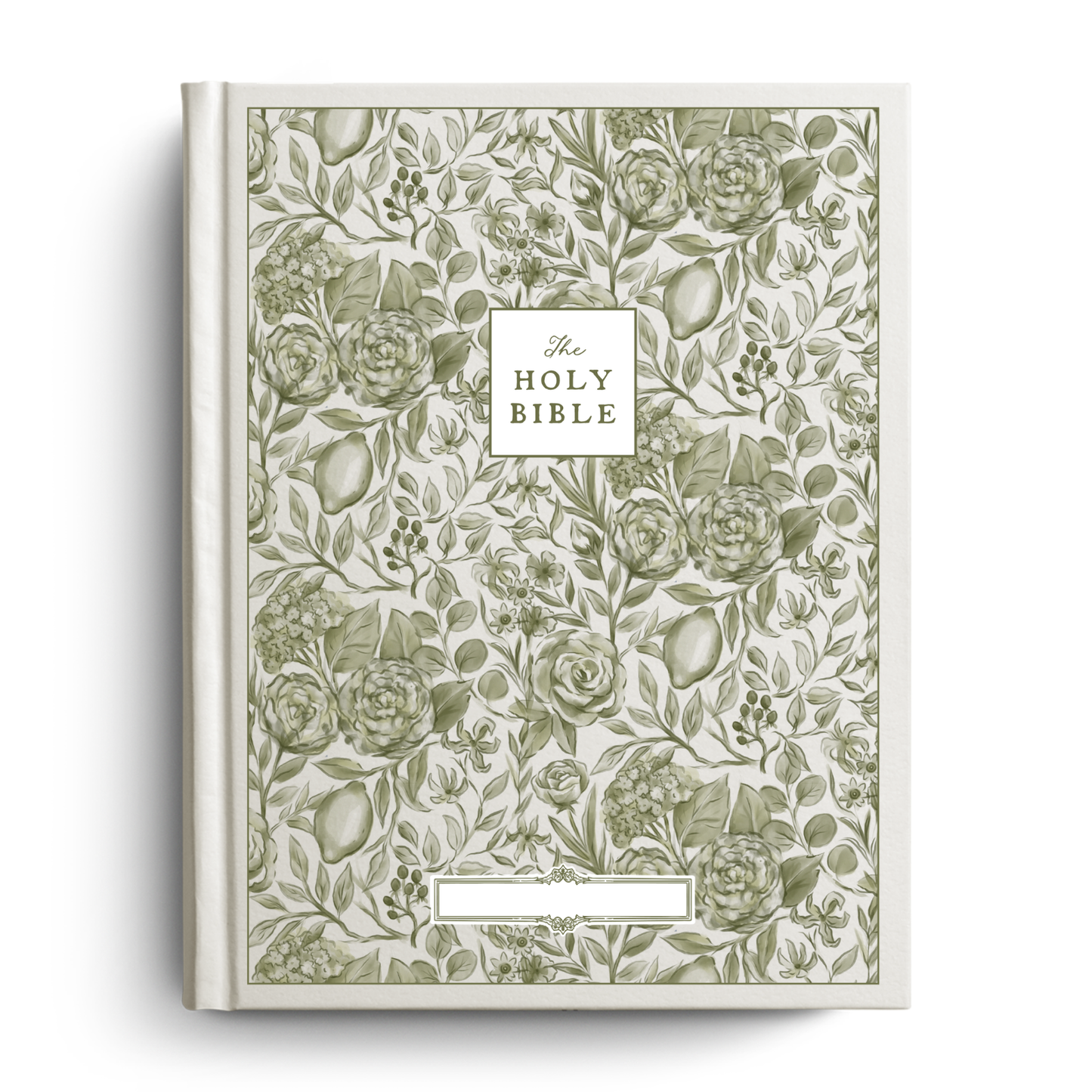 Floral Citrus Custom Notetaking Bible with Name Plate