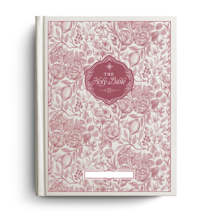 Floral Citrus Custom Notetaking Bible with Name Plate