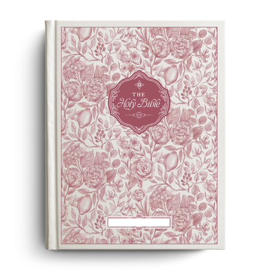 Floral Citrus Custom Notetaking Bible with Name Plate