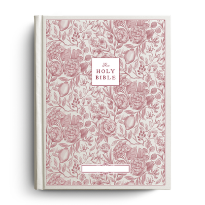 Floral Citrus Custom Notetaking Bible with Name Plate