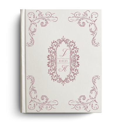 Wedding Intials Custom Notetaking Bible with Name Plate