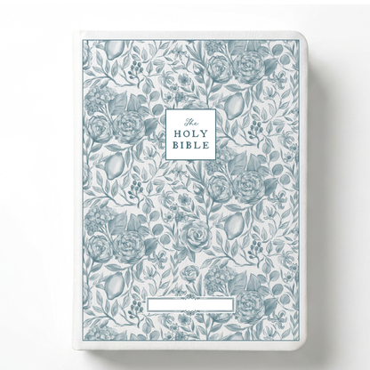 Floral Citrus Custom Notetaking Bible with Name Plate