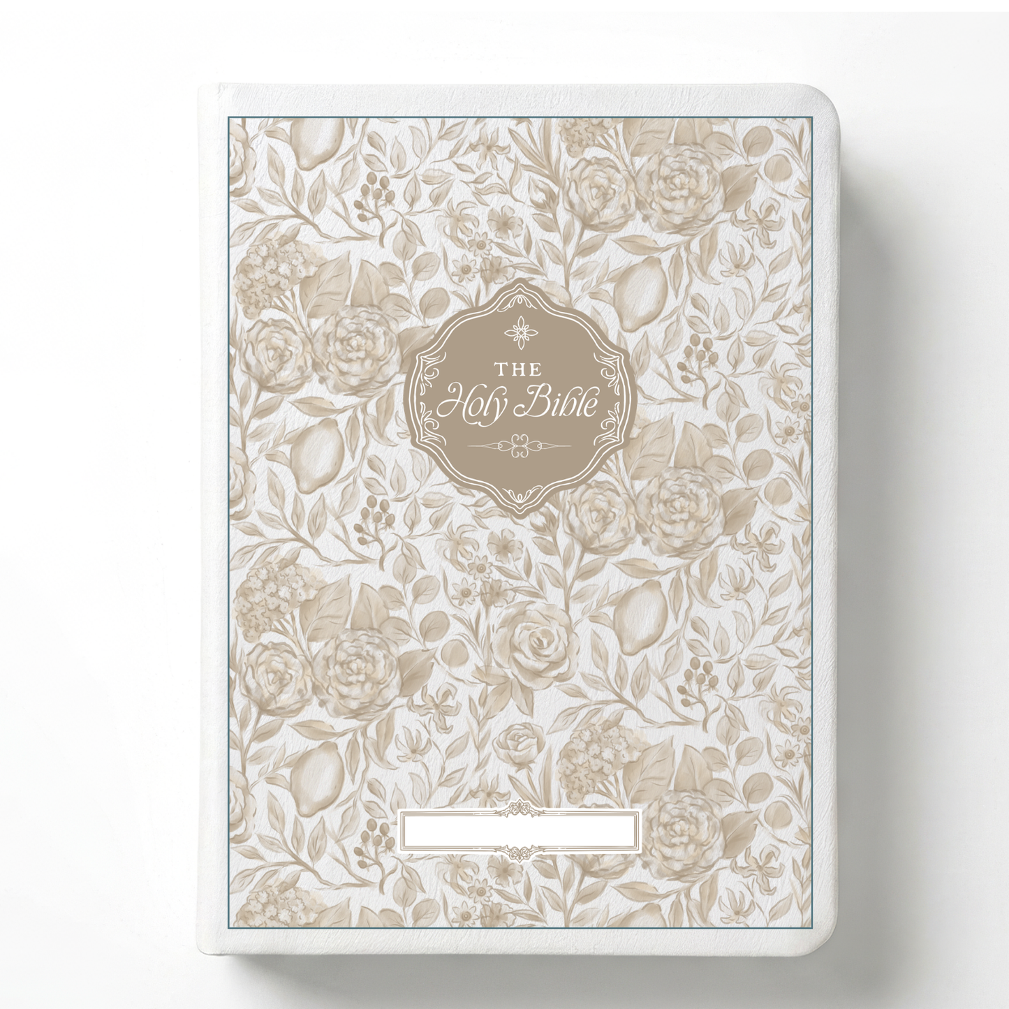 Floral Citrus Custom Notetaking Bible with Name Plate
