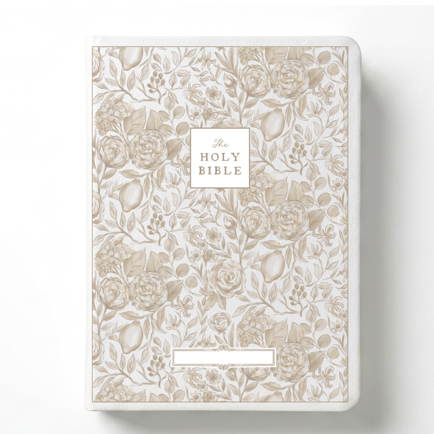 Floral Citrus Custom Notetaking Bible with Name Plate