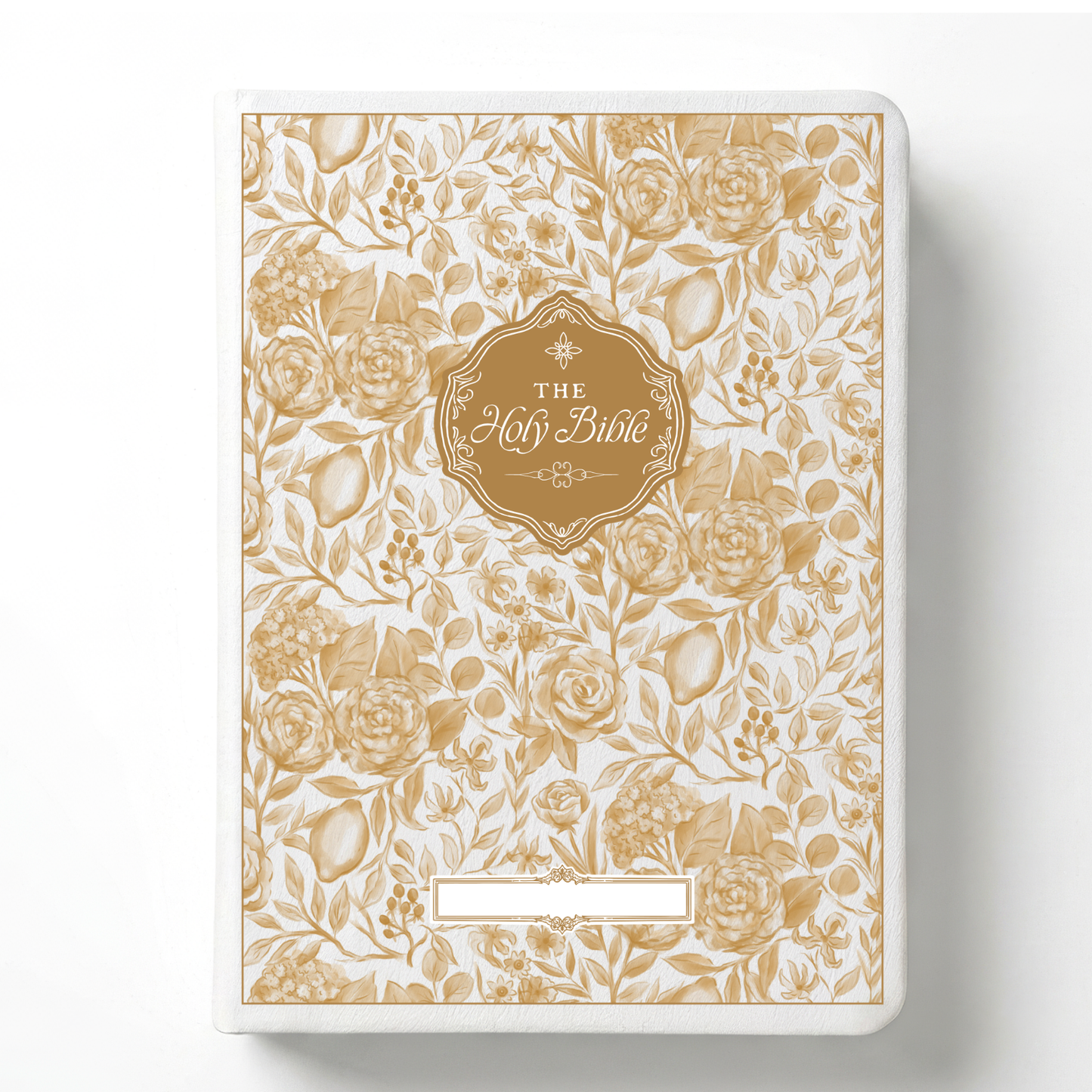 Floral Citrus Custom Notetaking Bible with Name Plate