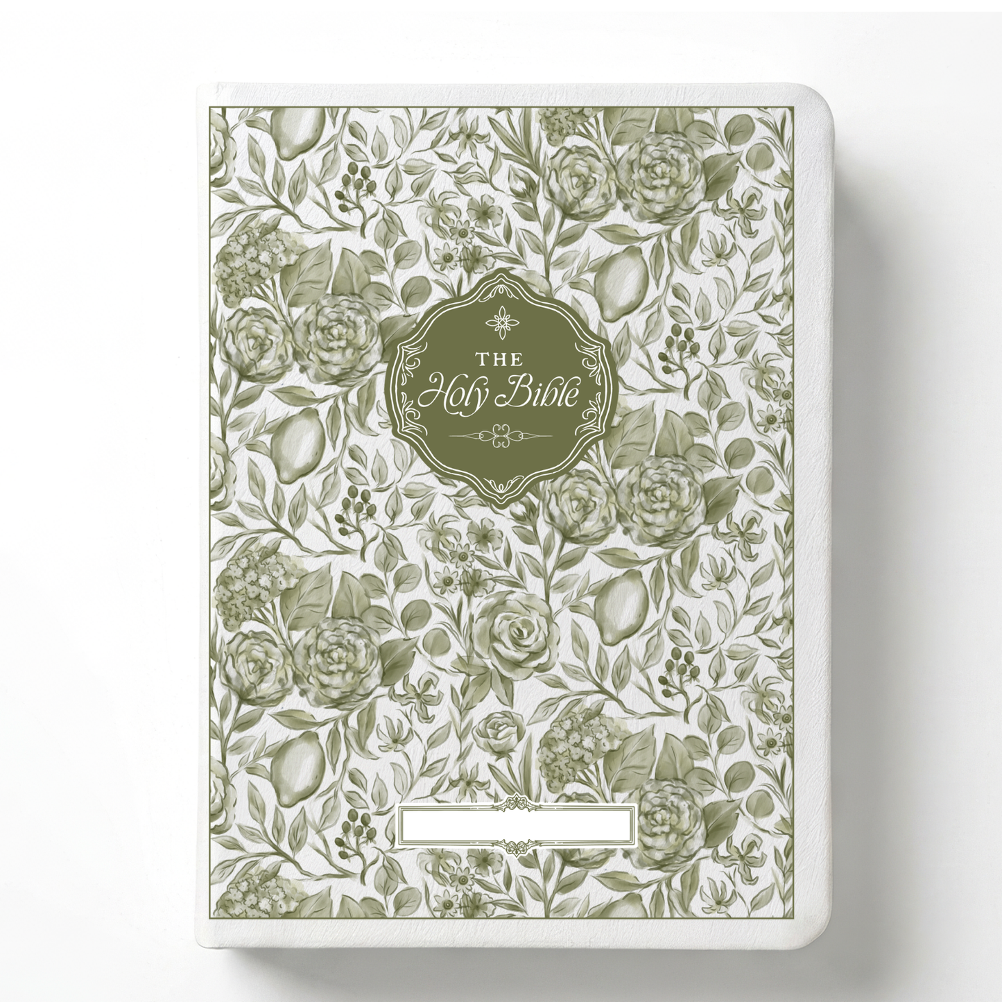 Floral Citrus Custom Notetaking Bible with Name Plate
