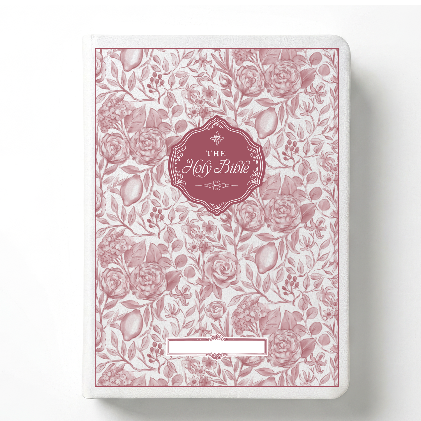 Floral Citrus Custom Notetaking Bible with Name Plate