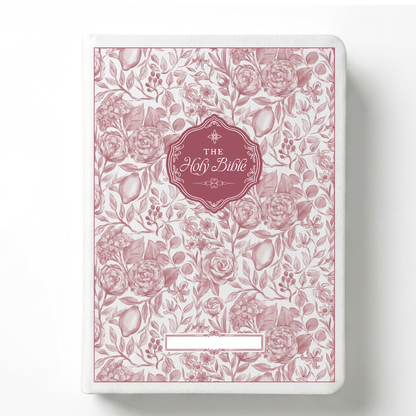 Floral Citrus Custom Notetaking Bible with Name Plate
