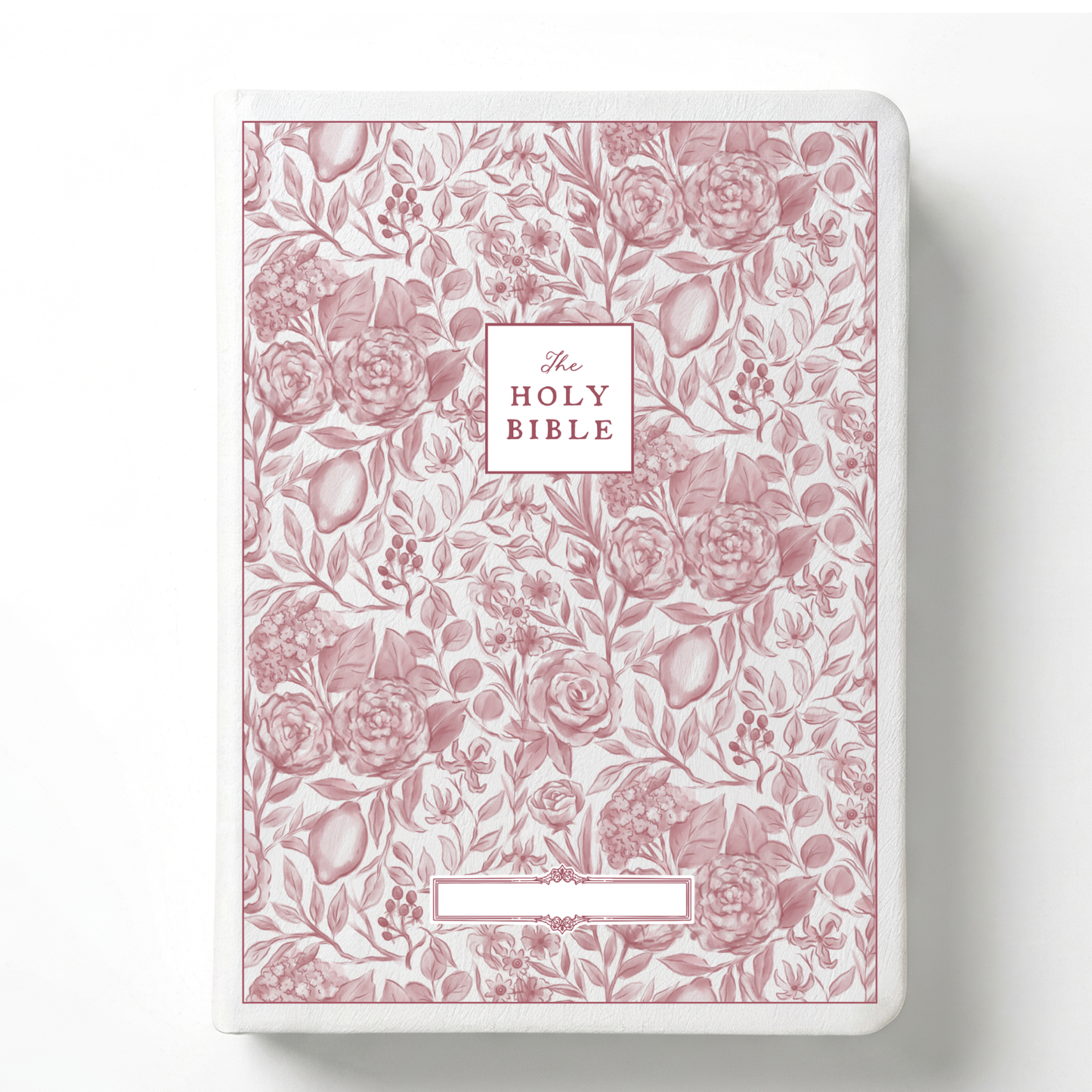 Floral Citrus Custom Notetaking Bible with Name Plate