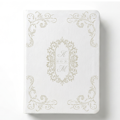 Wedding Intials Custom Notetaking Bible with Name Plate