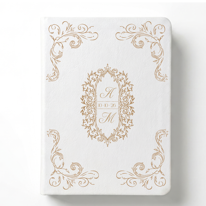Wedding Intials Custom Notetaking Bible with Name Plate