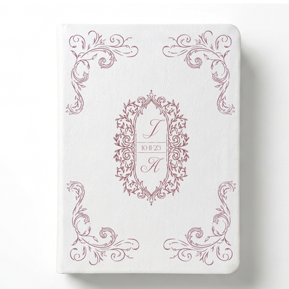 Wedding Intials Custom Notetaking Bible with Name Plate