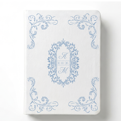 Wedding Intials Custom Notetaking Bible with Name Plate