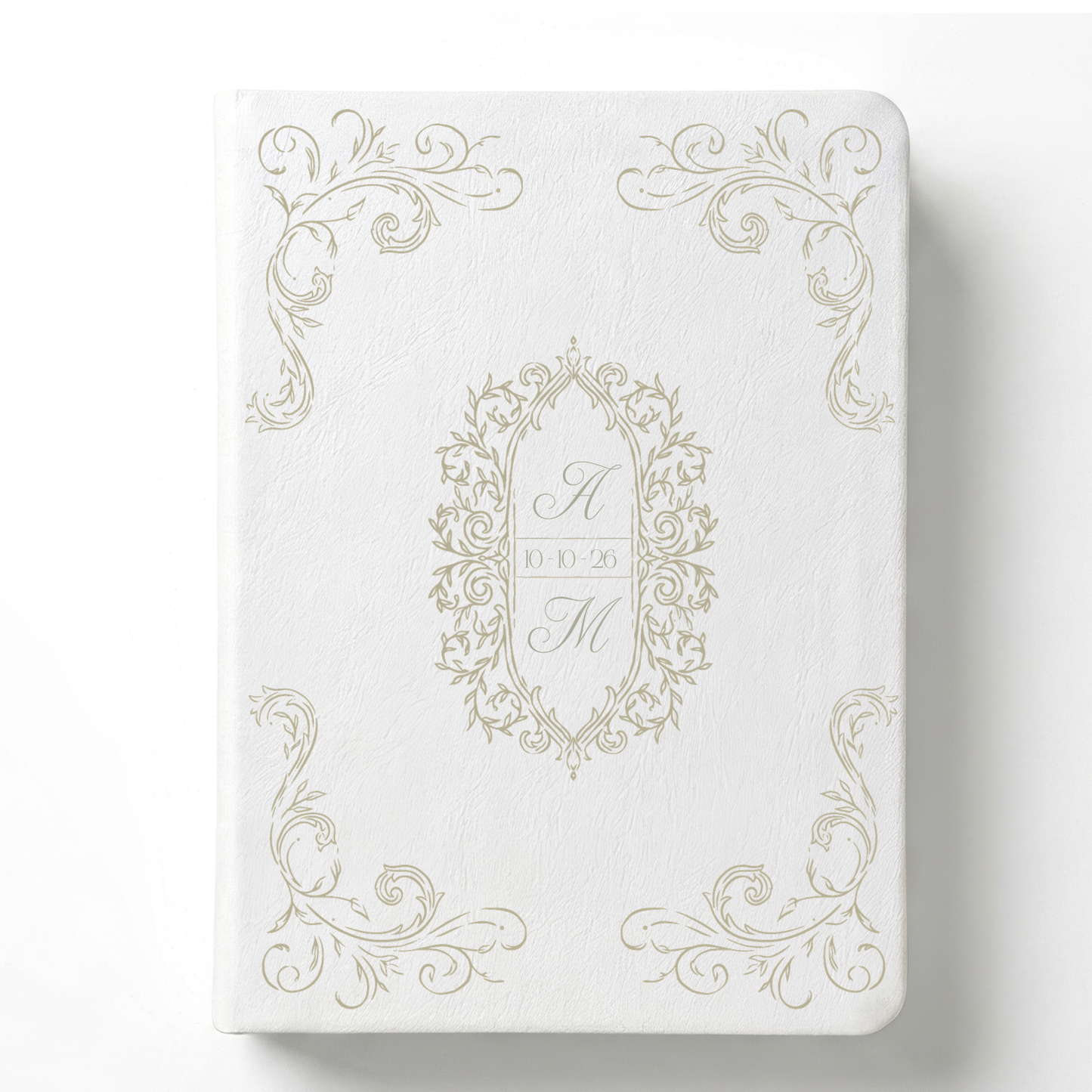 Wedding Intials Custom Notetaking Bible with Name Plate