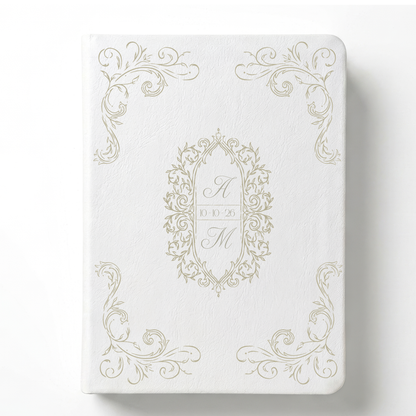 Wedding Intials Custom Notetaking Bible with Name Plate