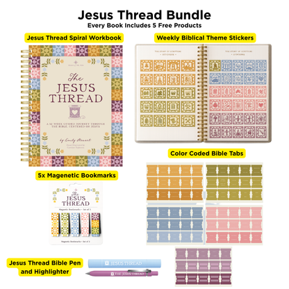 The Jesus Thread: 52 Week Bible in a Year Study Journal for Women and Men