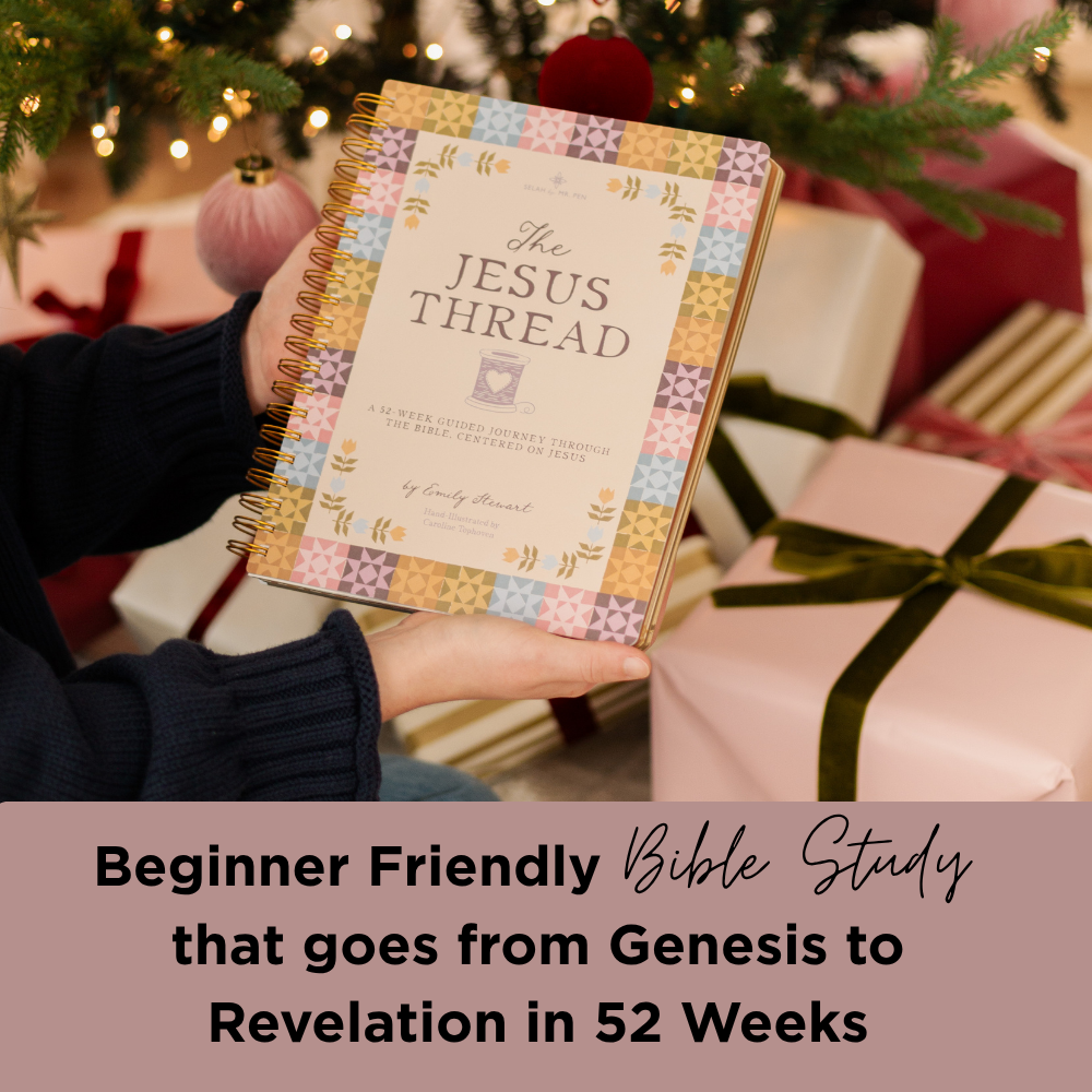 The Jesus Thread: 52 Week Bible in a Year Study Journal for Women and Men