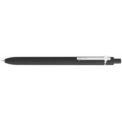 Customizable Retractable Cross Clip Pens, Black Ink, Fine Point 0.5mm, Black Barrel