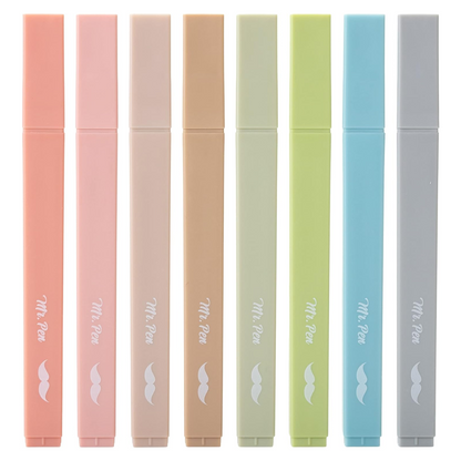 Aesthetic Highlighters, 16 or 8 pcs, Chisel Tip, Non Bleed