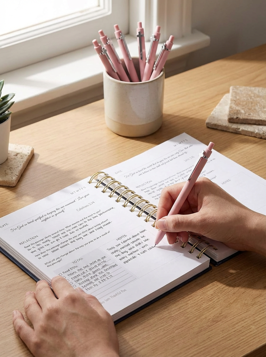 Customizable Retractable Cross Clip Pens, Black Ink, Fine Point 0.5mm, Black Barrel