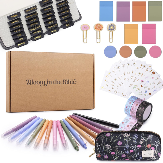 Mr. Pen – Bloom in the Bible Journaling Kit, Bible Journaling Gift Set with Highlighters, Pens, Stickers, Tabs & More