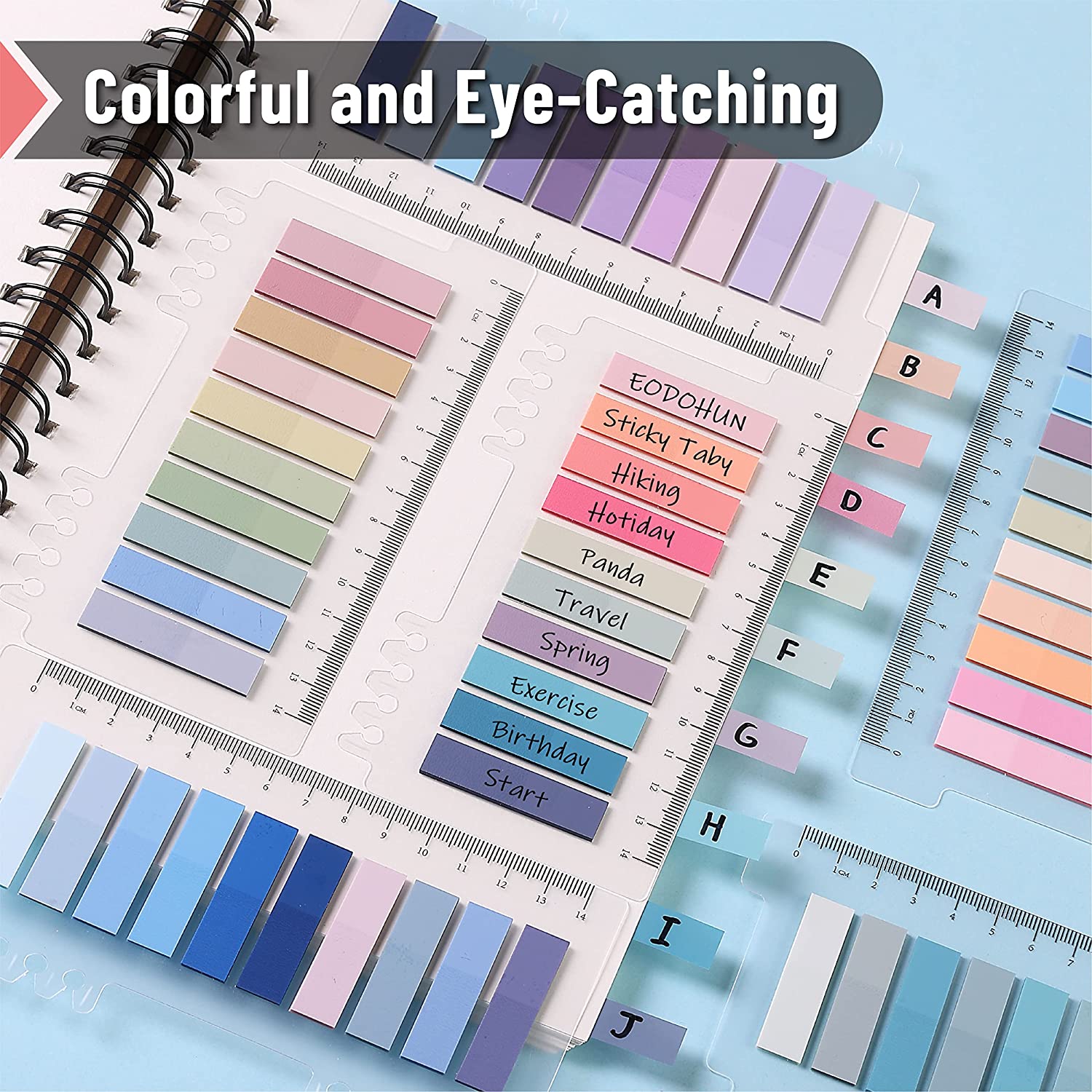 Book Tab Color Guide Book Annotation Tabs 6 Sheets Book Tabs, Sticky Tabs Page Markers ...