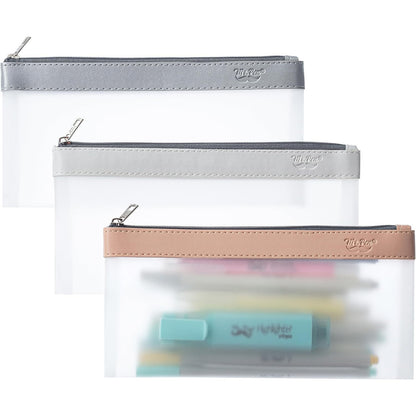 Clear Pencil Pouch, 3 Pack, Clear Pencil Case