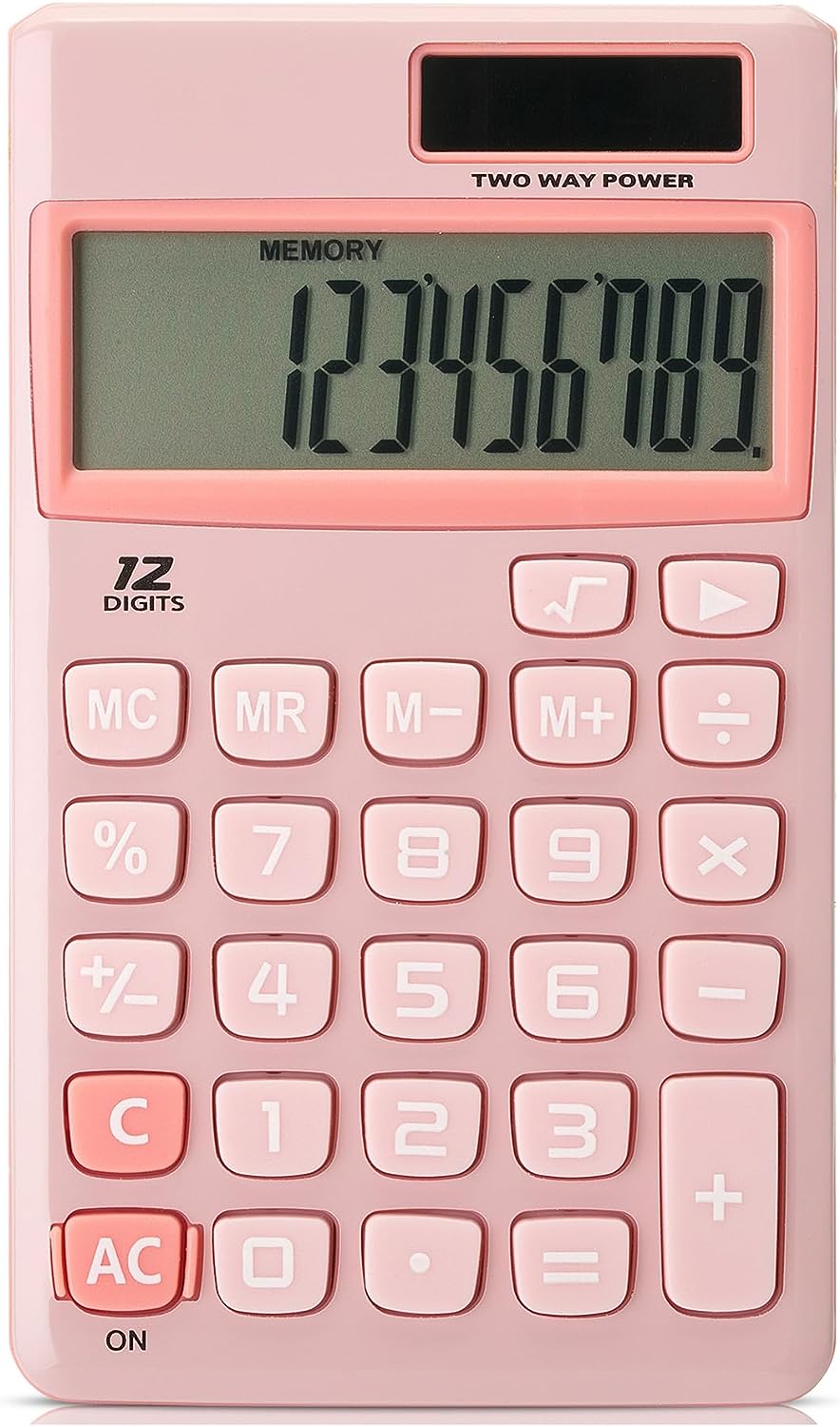 Standard Function Calculator, 12 Digits, Small Calculator, Light Pink Solar  Calculator, Pocket Calculator, Simple Calculator, Basic Office ...