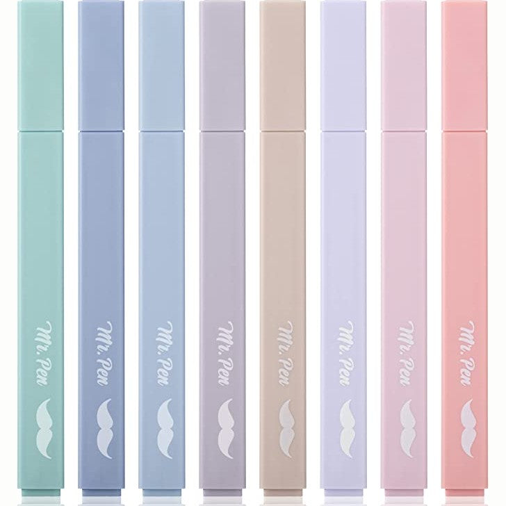 Customizable Aesthetic Highlighters, Chisel Tip, Assorted Colors