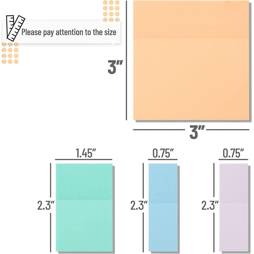 Regular Sticky Notes Size Inches Mr. Pen Transparent Sticky Notes with Pen, 200 Sheets