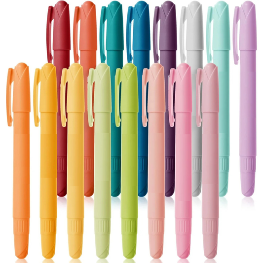 Customizable Bible Gel Highlighters, 16 Pack, Pastel No-Bleed Colors, Twist-Up, Sharpenable Tip