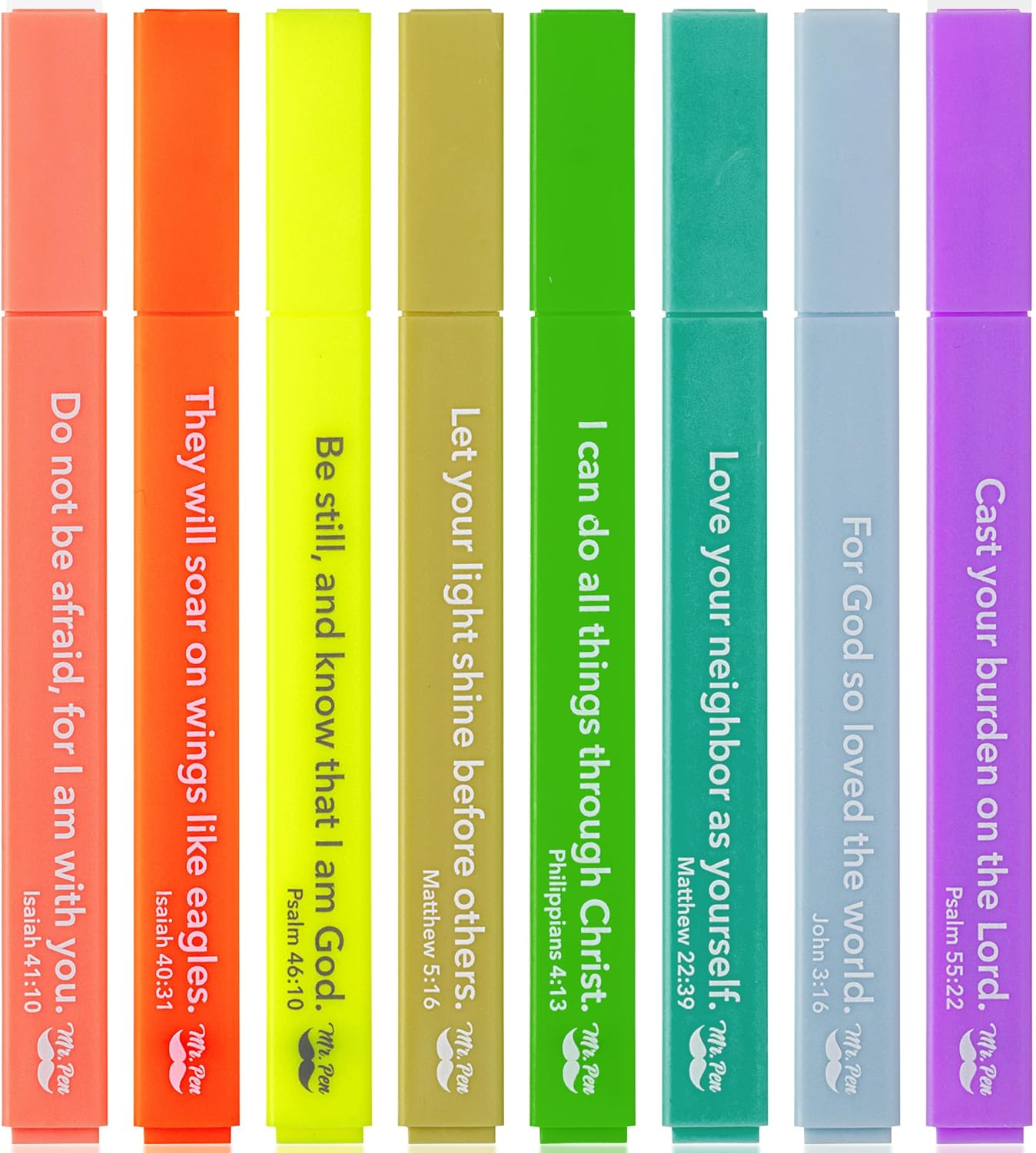 Mr. Pen- Bible Highlighters with Color-Coding System, 8 Pack, Soft Pastel Aesthetic Highlighters Assorted Colors