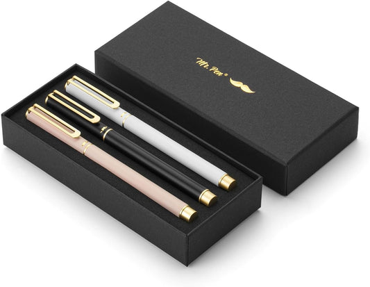 Luxury Pen Set, Assorted Color Barrels, Black Ink, Fancy Pen, Fancy Pens for Women, Nice Pens for Men, Pen Gift, Writing Pens, Metal Pen, Fancy Pens for Men, Executive Pen, Father's Day Gift