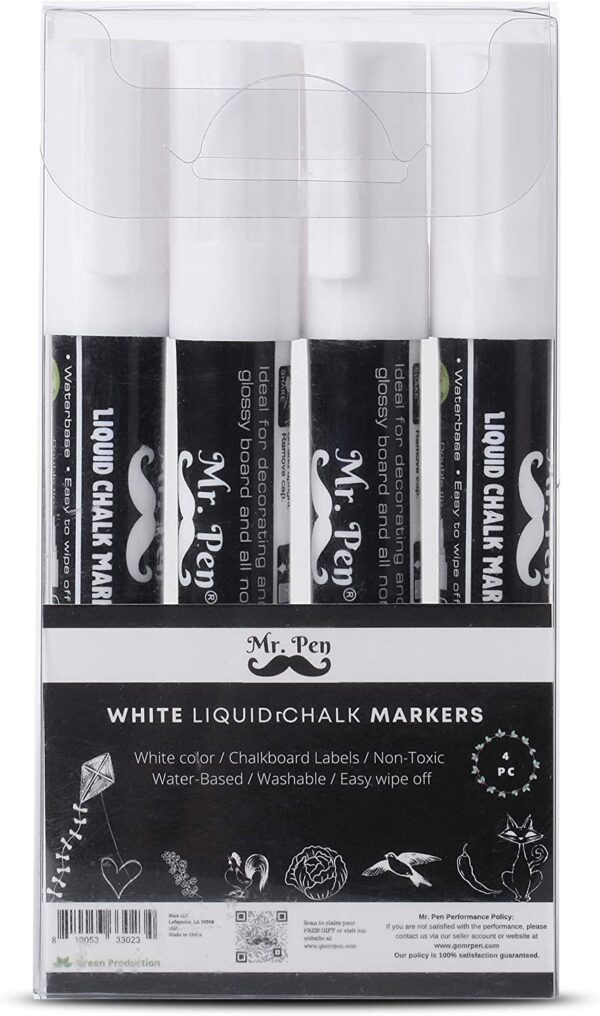 white chalk markers