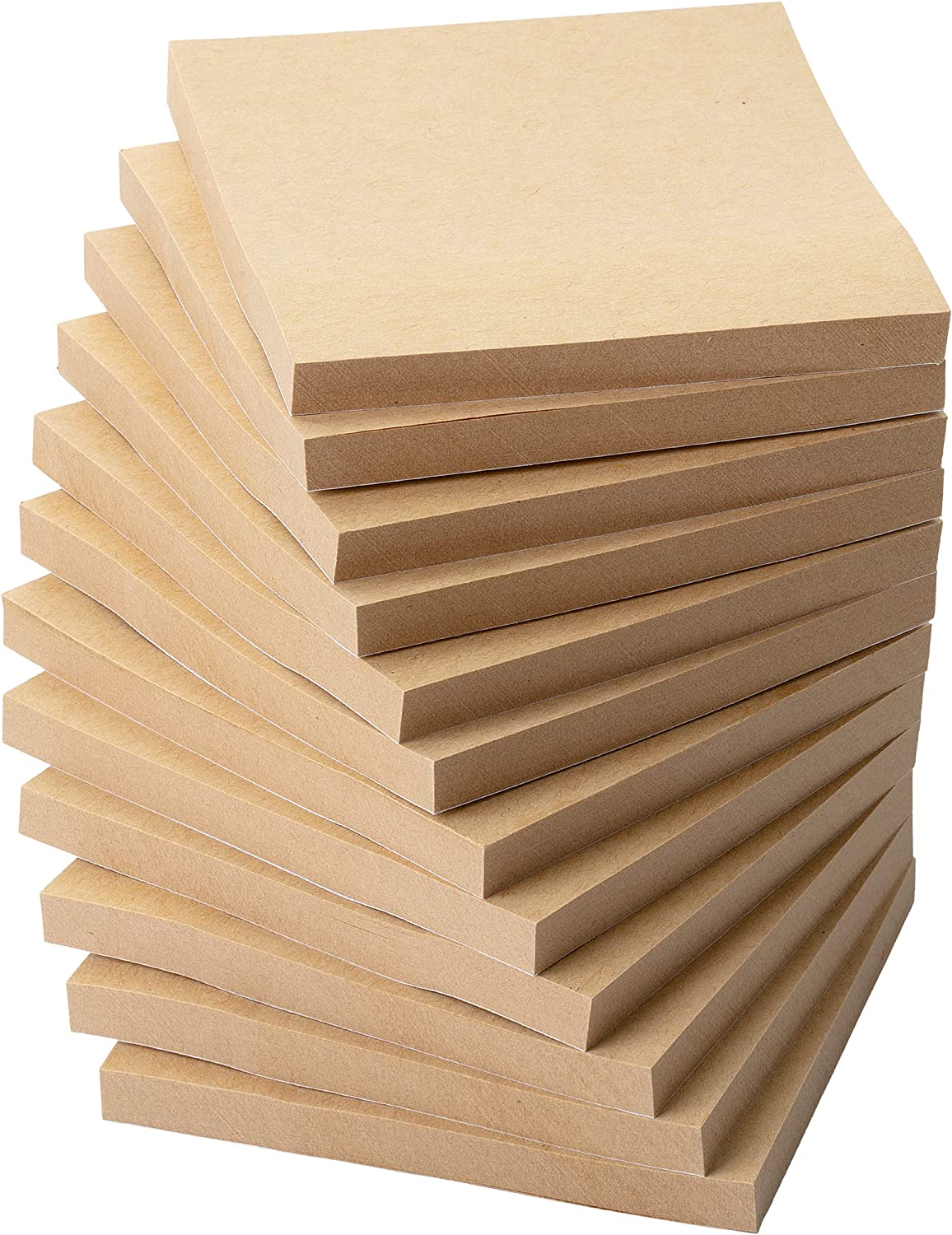 Mr. Pen- Kraft Sticky Notes, 3”x3”, 12 Pads, Kraft Paper Sticky