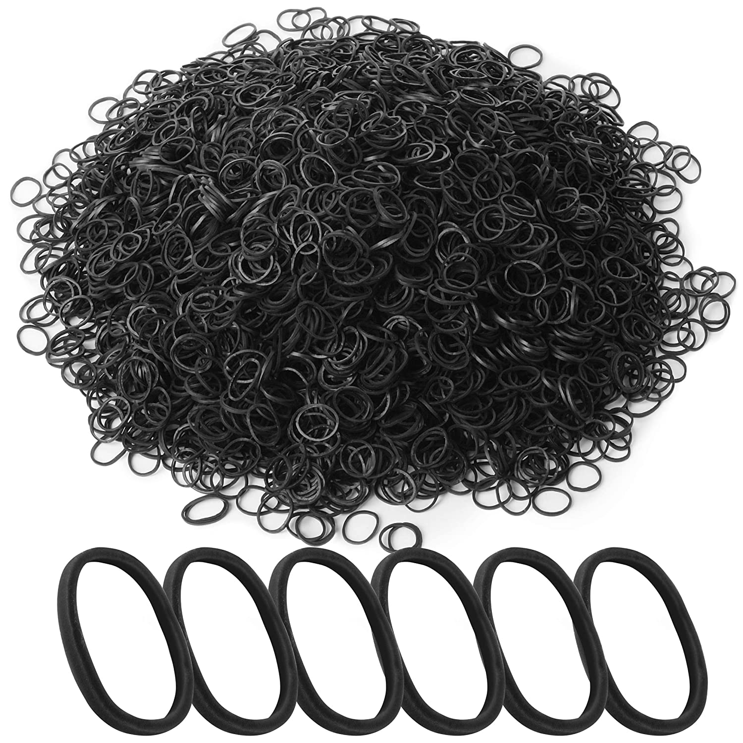 Mr. Pen- Rubber Bands for Hair, 2400 Pack, Black Rubber Bands, Hair Rubber  Bands, Small Hair Ties, Small Rubber Bands for Hair, Elastic Hair Bands