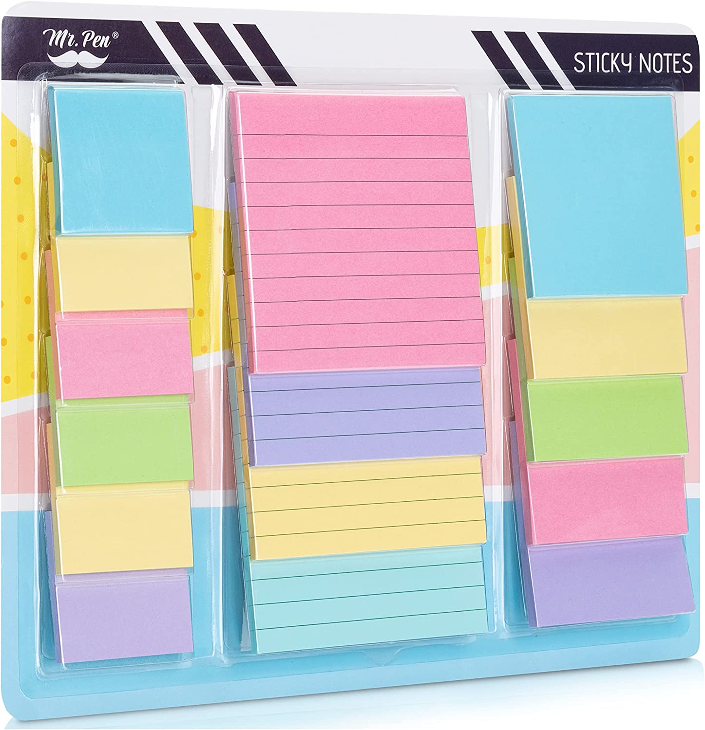 Mr. Pen- Sticky Notes Set, Assorted Sizes, 15 pcs, Pastel Colors, Sticky  Note Pads, Bible Sticky Notes